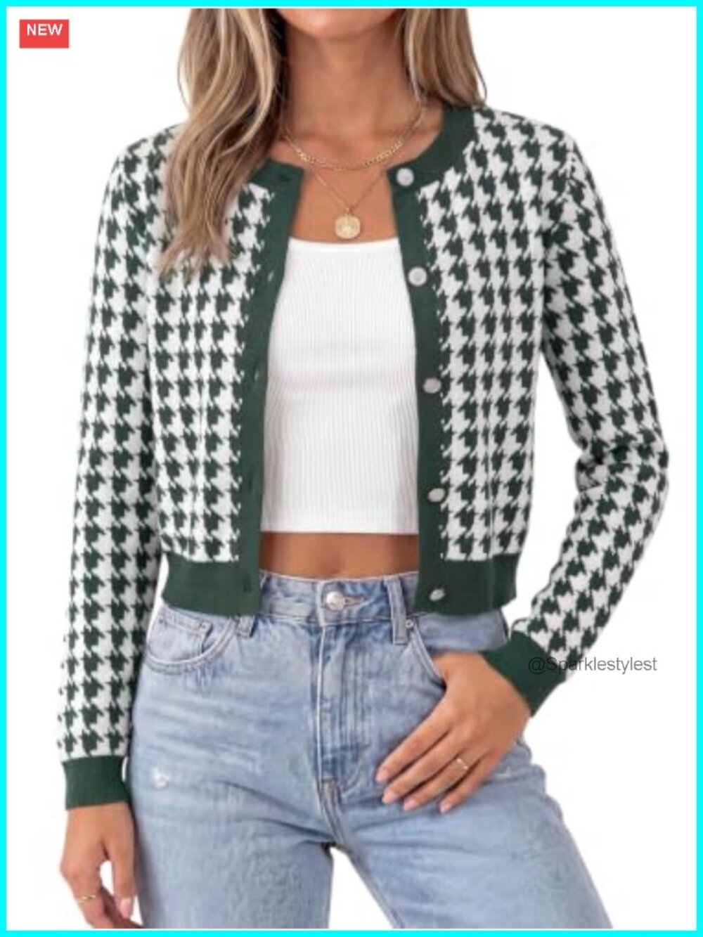 100% Cotton Cropped Cardigan Button Up Lightweight Sweater Business Casual